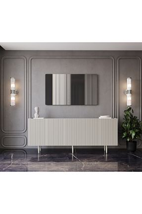 کنسول بژ MDF enwood - کد 849648912