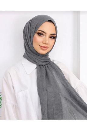 شال طوسی زنانه پنبه (نخی) کد 851503102