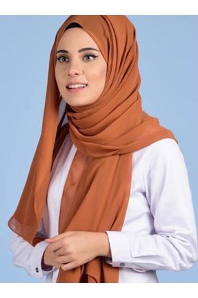 شال قهوه ای زنانه شیفون Sedef - کد 54815519