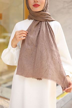 شال قهوه ای زنانه پنبه ای Butik - کد 846458277