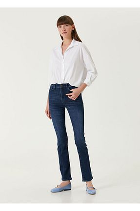 شلوار جین سرمه ای زنانه پاچه لوله تفنگی Frame Denim - کد 851524146