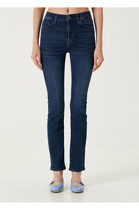 شلوار جین سرمه ای زنانه پاچه لوله تفنگی Frame Denim - کد 851524146
