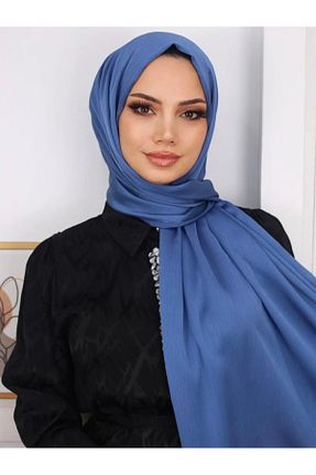 شال سرمه ای زنانه پلی ساتن Trablus - کد 851535611
