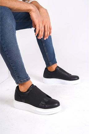 کفش اسنیکر مشکی مردانه چرم مصنوعی mackrock sports - کد 790075440