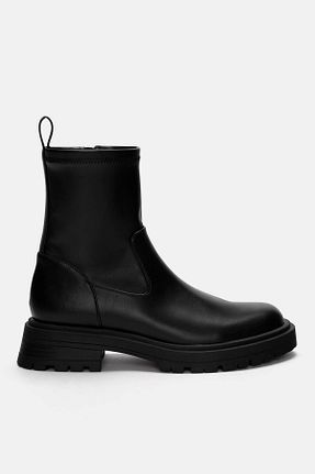 بوت / نیم بوت مشکی زنانه پلی اورتان Pull & Bear - کد 850401644