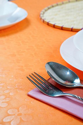 رومیزی نارنجی پلی استر homease - کد 851038553