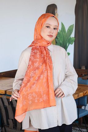 شال نارنجی زنانه Hint İpek - کد 850985854