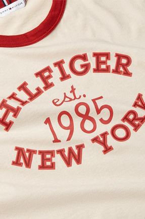 تیشرت بژ زنانه پارچه Tommy Hilfiger - کد 851321008