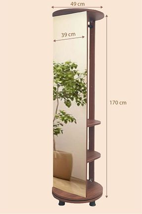 آینه قهوه ای MDF USART BANYO - کد 845344300