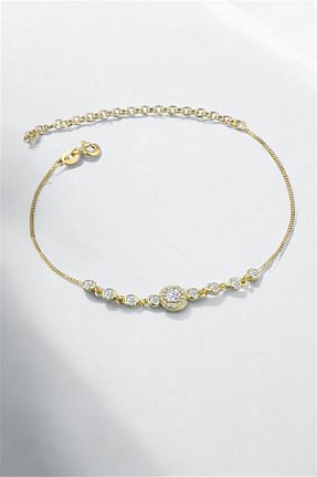 دستبند نقره طلائی زنانه 925 عیار jelux silver - کد 380477611