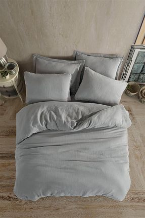 روتختی دونفره طوسی پنبه ای GİNETEKS - کد 816625114