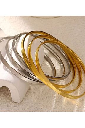 دستبند استیل (فولاد) طلائی زنانه استیل ضد زنگ İKBAL GÜNEŞ - کد 851241447