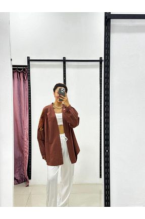 ست بالاتنه و پائین تنه قهوه ای زنانه بافتنی Butik - کد 848790736