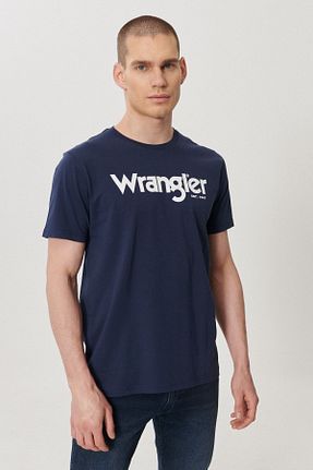 تیشرت آبی مردانه رگولار Wrangler - کد 91686363