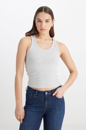 بلوز طوسی زنانه ساده Lee - کد 829298411