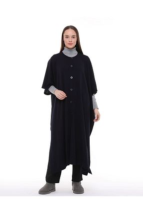 پانچو حجاب سرمه ای زنانه اکریلیک ilmek - کد 785177045