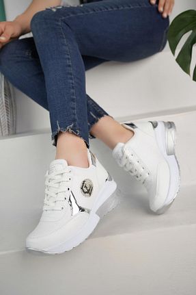 کفش اسنیکر سفید زنانه بدون بند lady classy - کد 851324203