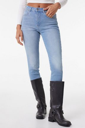 شلوار جین آبی زنانه پاچه سوپر تنگ Wrangler - کد 98292834