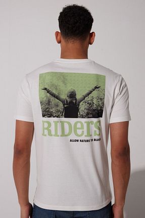تیشرت سفید مردانه Loose Riders by Lee - کد 666525289