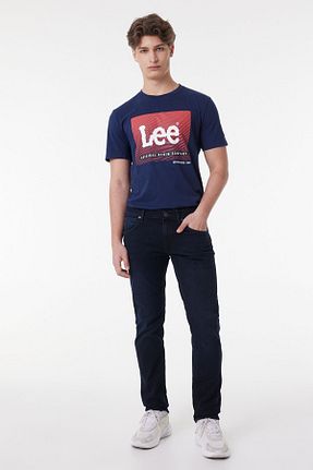 شلوار جین طوسی مردانه پاچه تنگ Lee - کد 303006891