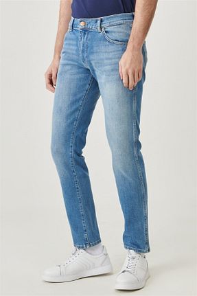 شلوار جین آبی مردانه پاچه تنگ Wrangler - کد 286335481