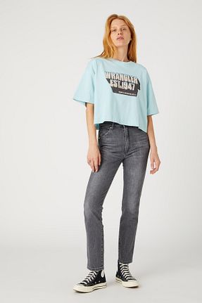 شلوار جین مشکی زنانه پاچه تنگ Wrangler - کد 705867019