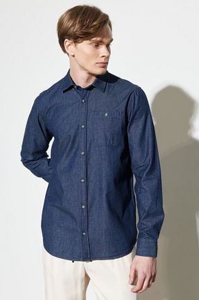 پیراهن آبی مردانه رگولار Wrangler - کد 665685454