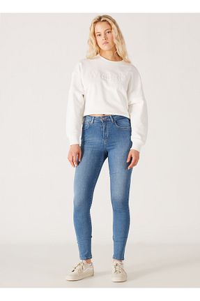 شلوار جین آبی زنانه پاچه تنگ Wrangler - کد 765409460