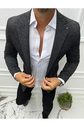 کت بلیزر مشکی مردانه Twill leonmen - کد 307273300