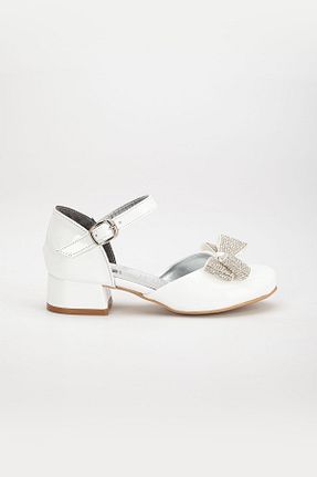 کفش مجلسی سفید بچه گانه پاشنه ضخیم BDKButik - کد 807952863