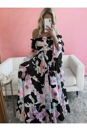 لباس مشکی زنانه آستین افتاده My Lacesta - کد 851430877