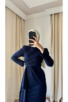 لباس حجاب سرمه ای زنانه اسلیم Genel Markalar - کد 851441948