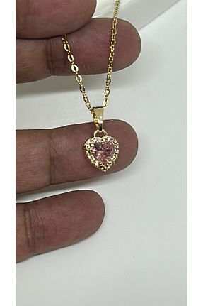 گردنبند استیل ( فولاد ) طلائی زنانه استیل ضد زنگ By Semra - کد 851436924