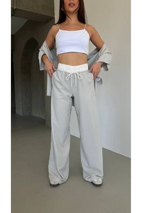 ست بالاتنه و پائین تنه طوسی زنانه بافتنی Borceelle - کد 851456970