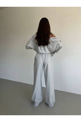 ست بالاتنه و پائین تنه طوسی زنانه بافتنی Borceelle - کد 851456970