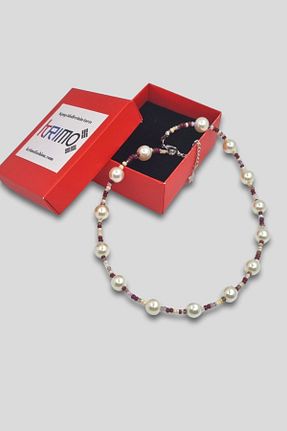 گردنبند جواهر رنگی زنانه منجق KRIMO - کد 659977518