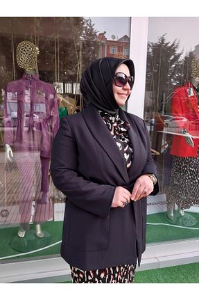 کت بلیزر مشکی زنانه پلی استر Lisa Exclusive - کد 824178023