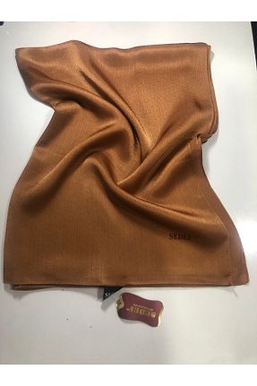 شال قهوه ای زنانه پلی استر Sedef - کد 340058200