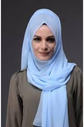 شال آبی زنانه شیفون Sedef - کد 75745566