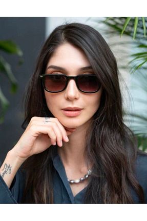 عینک آفتابی قهوه ای زنانه UV400 BAYDUK - کد 851533883