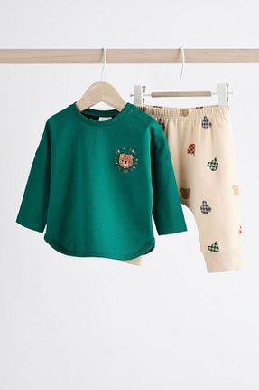 ست بالاتنه و پائین تنه سبز بچه گانه بافتنی Next Baby - کد 850728509