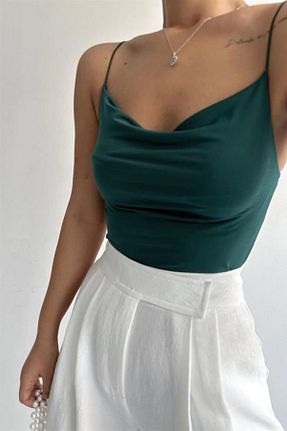 بلوز سبز زنانه چاپی Genel Markalar - کد 786610099