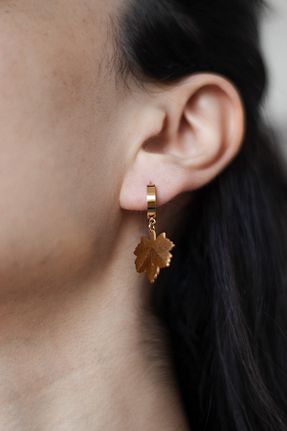 گوشواره استیل (فولاد) طلائی زنانه استیل (فولاد) shiness accessory - کد 446073177