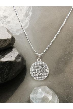 گردنبند جواهر زنانه روکش نقره whocares - کد 851062161