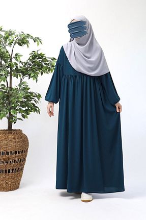 لباس حجاب آبی زنانه اورسایز Emare - کد 846511043
