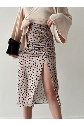 دامن قهوه ای زنانه لیکرا Bahar Moda - کد 243809993