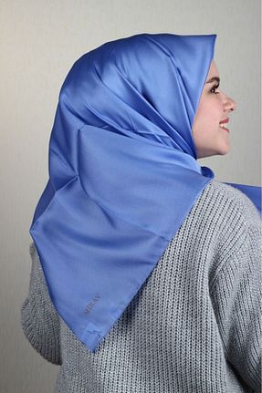 روسری آبی پلی استر Sunway - کد 203800834