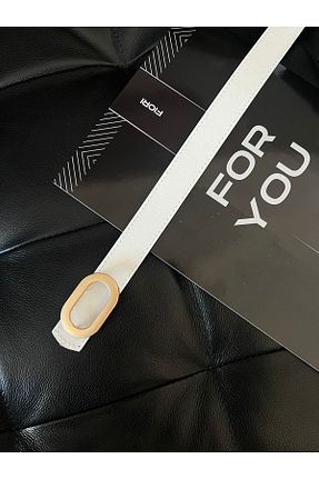 کمربند سفید زنانه چرم مصنوعی Fiori - کد 851261673
