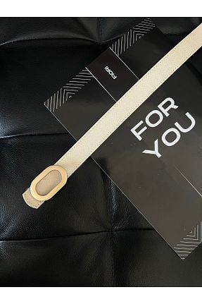 کمربند بژ زنانه چرم مصنوعی Fiori - کد 851259107