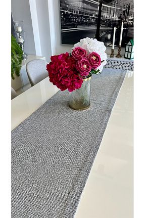 رومیزی طوسی پلی استر Decamor home - کد 851346199